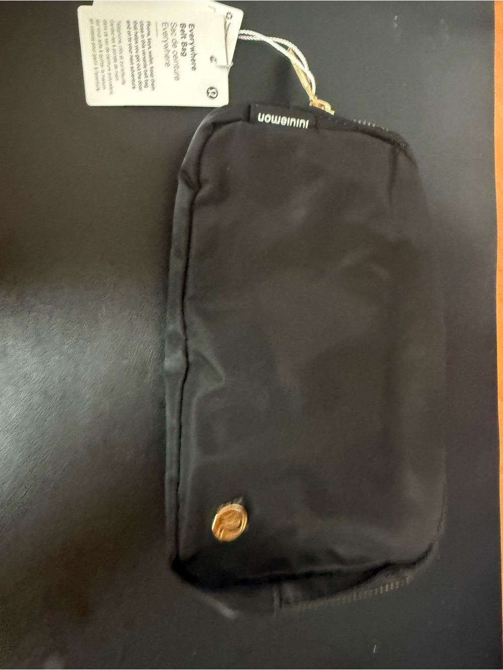 Lululemon Everywhere Belt Bag – Black & Gold –NWT